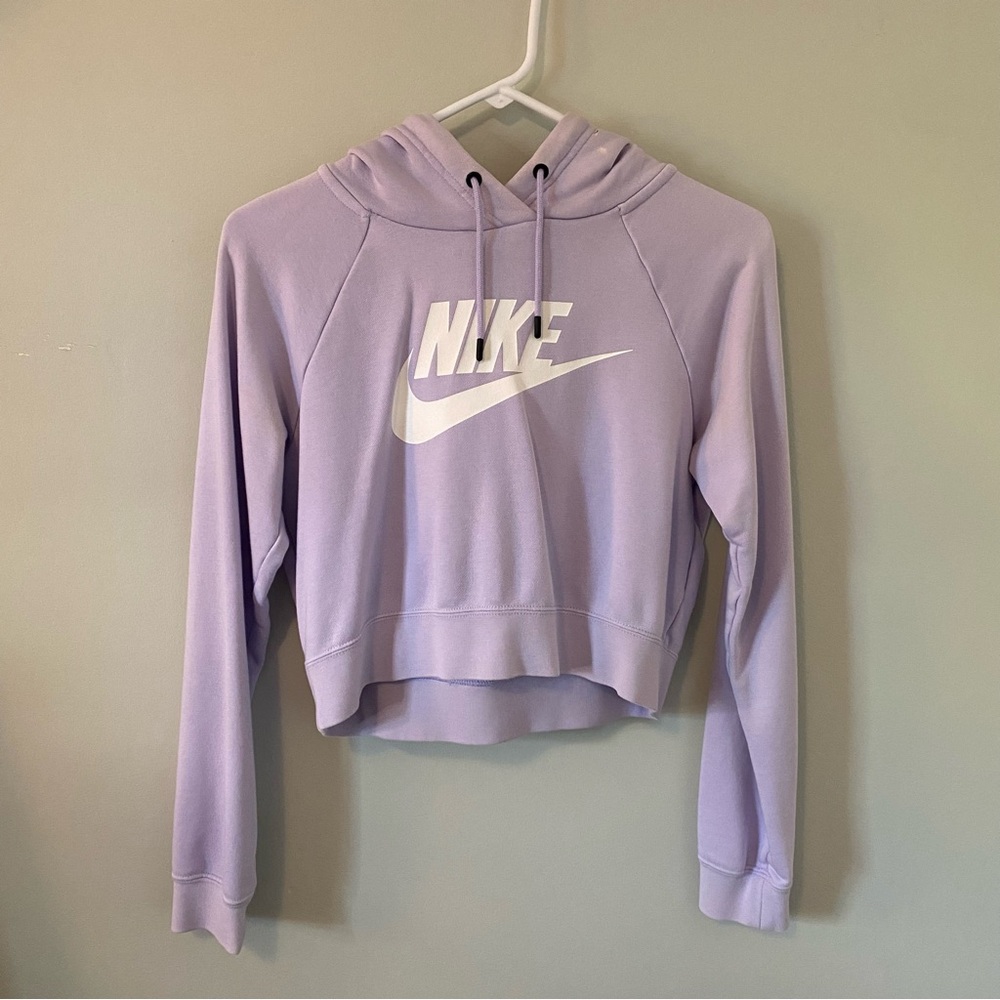 Cropped Lavender Nike Hoodie